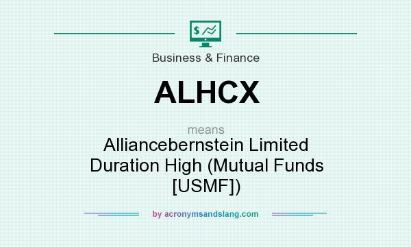 What does ALHCX mean? It stands for Alliancebernstein Limited Duration High (Mutual Funds [USMF])