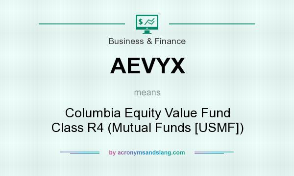 What does AEVYX mean? It stands for Columbia Equity Value Fund Class R4 (Mutual Funds [USMF])