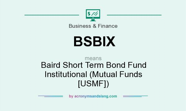 What does BSBIX mean? It stands for Baird Short Term Bond Fund Institutional (Mutual Funds [USMF])