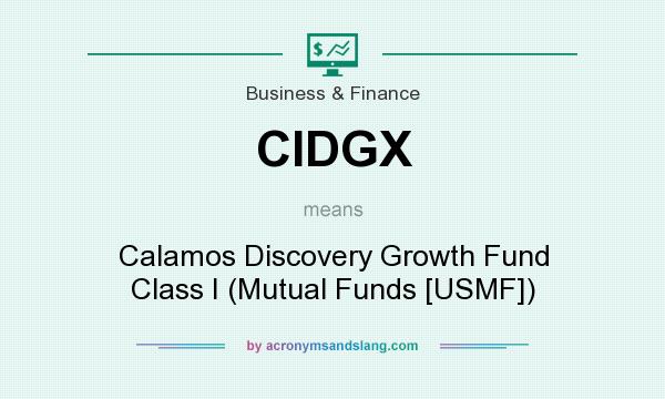 What does CIDGX mean? It stands for Calamos Discovery Growth Fund Class I (Mutual Funds [USMF])