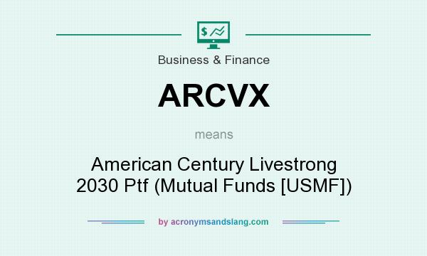 What does ARCVX mean? It stands for American Century Livestrong 2030 Ptf (Mutual Funds [USMF])