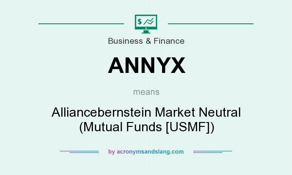 What does ANNYX mean? It stands for Alliancebernstein Market Neutral (Mutual Funds [USMF])