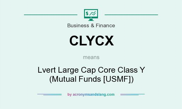 What does CLYCX mean? It stands for Lvert Large Cap Core Class Y (Mutual Funds [USMF])