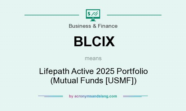 What does BLCIX mean? It stands for Lifepath Active 2025 Portfolio (Mutual Funds [USMF])