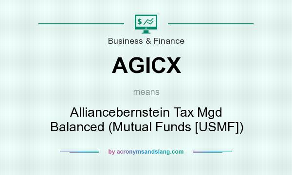 What does AGICX mean? It stands for Alliancebernstein Tax Mgd Balanced (Mutual Funds [USMF])