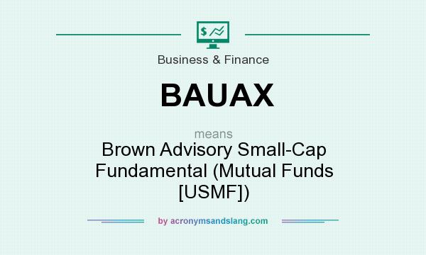 What does BAUAX mean? It stands for Brown Advisory Small-Cap Fundamental (Mutual Funds [USMF])