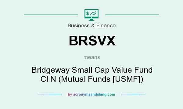 What does BRSVX mean? It stands for Bridgeway Small Cap Value Fund Cl N (Mutual Funds [USMF])