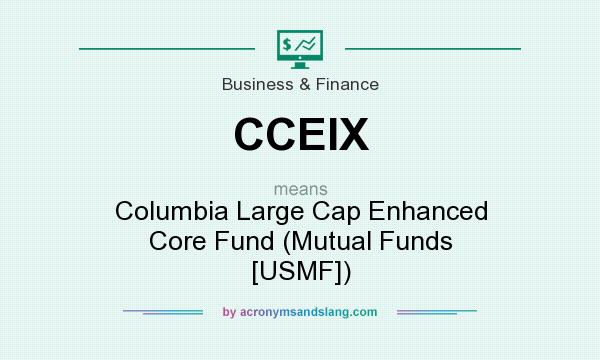 What does CCEIX mean? It stands for Columbia Large Cap Enhanced Core Fund (Mutual Funds [USMF])