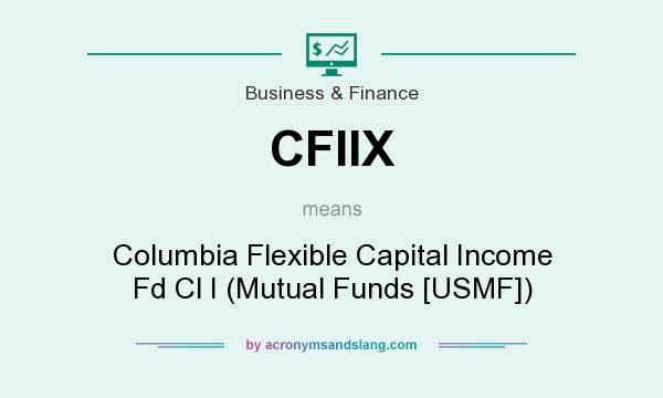 What does CFIIX mean? It stands for Columbia Flexible Capital Income Fd Cl I (Mutual Funds [USMF])