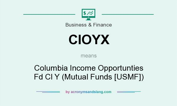 What does CIOYX mean? It stands for Columbia Income Opportunties Fd Cl Y (Mutual Funds [USMF])