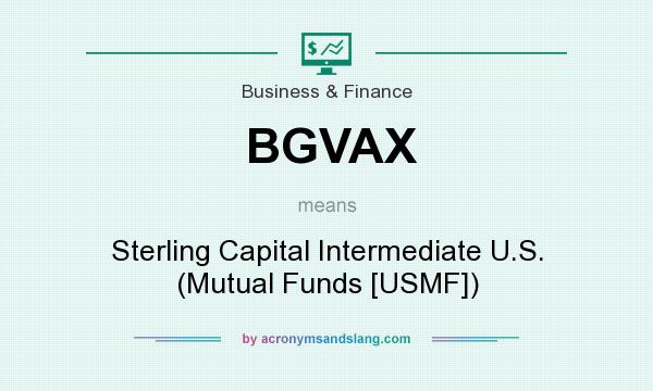 What does BGVAX mean? It stands for Sterling Capital Intermediate U.S. (Mutual Funds [USMF])