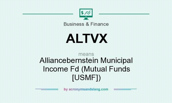 What does ALTVX mean? It stands for Alliancebernstein Municipal Income Fd (Mutual Funds [USMF])