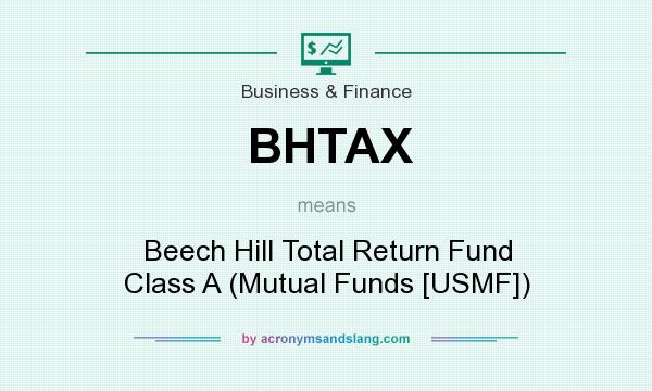 What does BHTAX mean? It stands for Beech Hill Total Return Fund Class A (Mutual Funds [USMF])