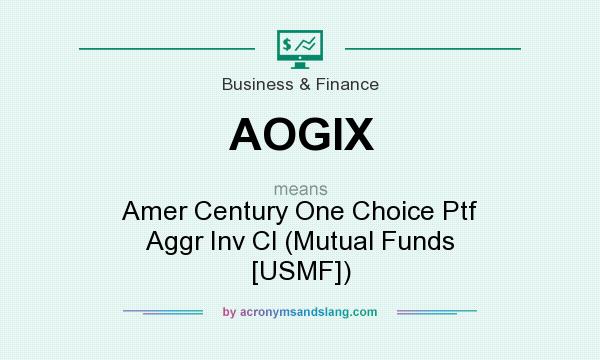 What does AOGIX mean? It stands for Amer Century One Choice Ptf Aggr Inv Cl (Mutual Funds [USMF])