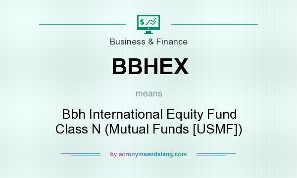 What does BBHEX mean? It stands for Bbh International Equity Fund Class N (Mutual Funds [USMF])