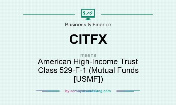 What does CITFX mean? It stands for American High-Income Trust Class 529-F-1 (Mutual Funds [USMF])
