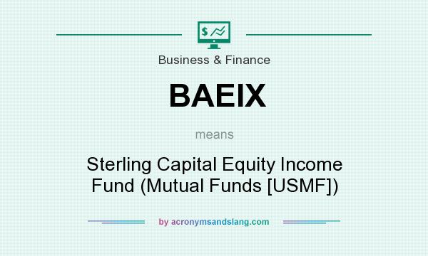 What does BAEIX mean? It stands for Sterling Capital Equity Income Fund (Mutual Funds [USMF])