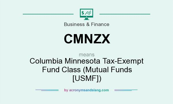 What does CMNZX mean? It stands for Columbia Minnesota Tax-Exempt Fund Class (Mutual Funds [USMF])