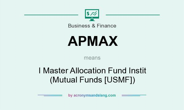 What does APMAX mean? It stands for I Master Allocation Fund Instit (Mutual Funds [USMF])