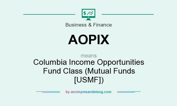 What does AOPIX mean? It stands for Columbia Income Opportunities Fund Class (Mutual Funds [USMF])