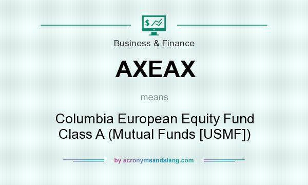 What does AXEAX mean? It stands for Columbia European Equity Fund Class A (Mutual Funds [USMF])