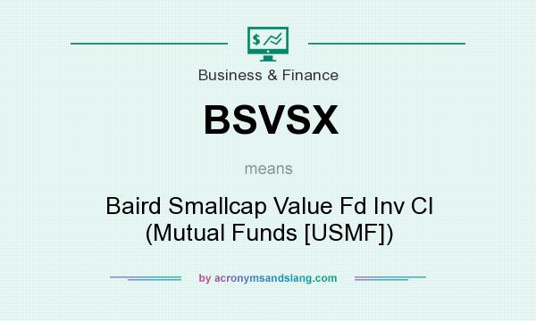 What does BSVSX mean? It stands for Baird Smallcap Value Fd Inv Cl (Mutual Funds [USMF])