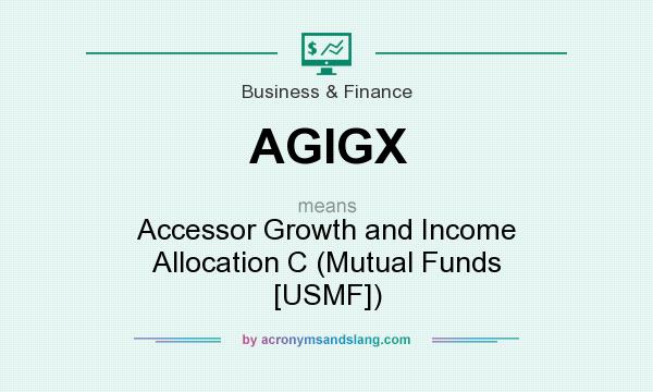 What does AGIGX mean? It stands for Accessor Growth and Income Allocation C (Mutual Funds [USMF])