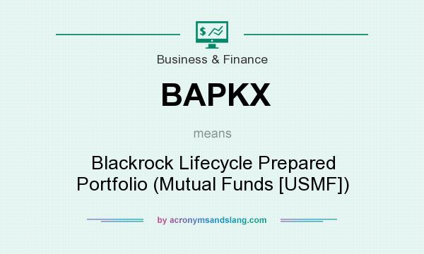 What does BAPKX mean? It stands for Blackrock Lifecycle Prepared Portfolio (Mutual Funds [USMF])