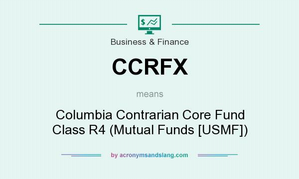 What does CCRFX mean? It stands for Columbia Contrarian Core Fund Class R4 (Mutual Funds [USMF])