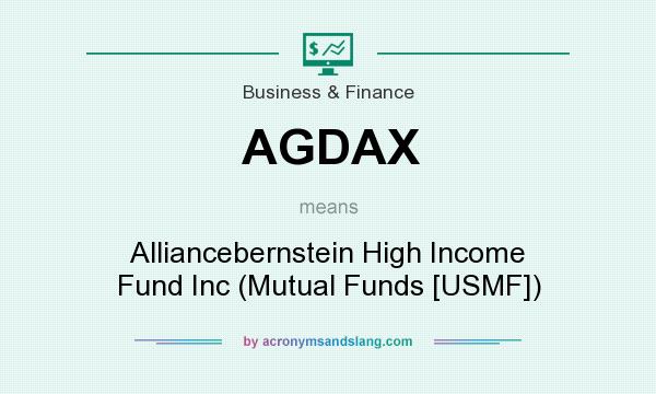 What does AGDAX mean? It stands for Alliancebernstein High Income Fund Inc (Mutual Funds [USMF])