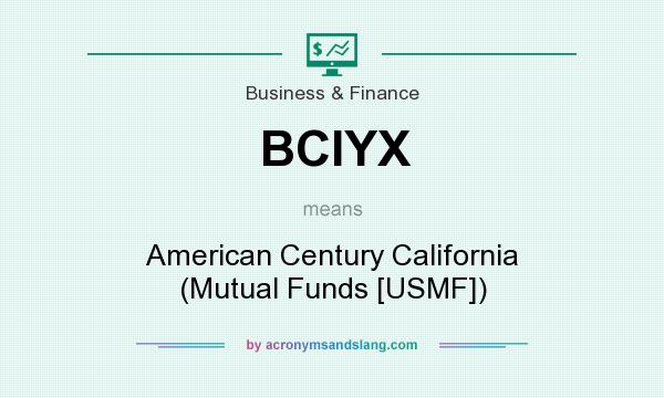 What does BCIYX mean? It stands for American Century California (Mutual Funds [USMF])