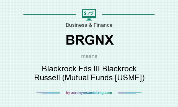 What does BRGNX mean? It stands for Blackrock Fds III Blackrock Russell (Mutual Funds [USMF])