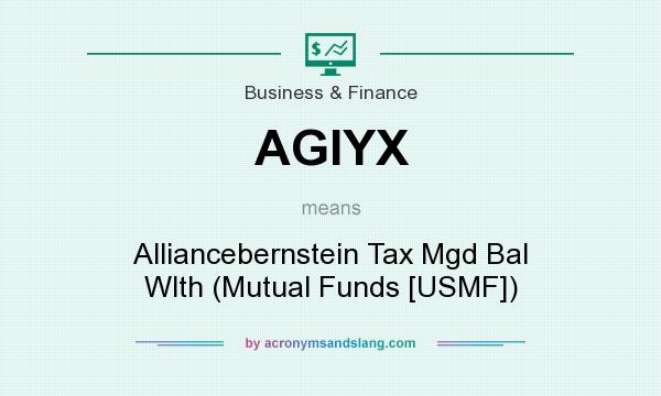 What does AGIYX mean? It stands for Alliancebernstein Tax Mgd Bal Wlth (Mutual Funds [USMF])