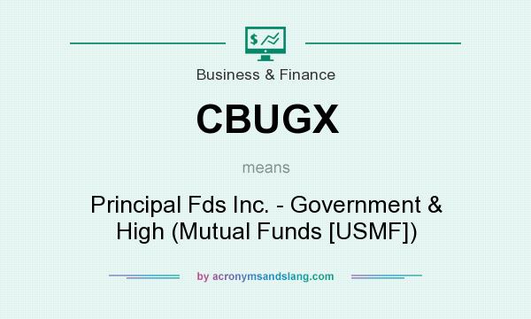 What does CBUGX mean? It stands for Principal Fds Inc. - Government & High (Mutual Funds [USMF])