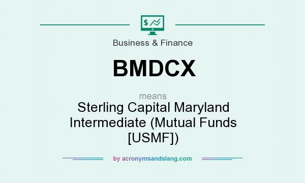 What does BMDCX mean? It stands for Sterling Capital Maryland Intermediate (Mutual Funds [USMF])