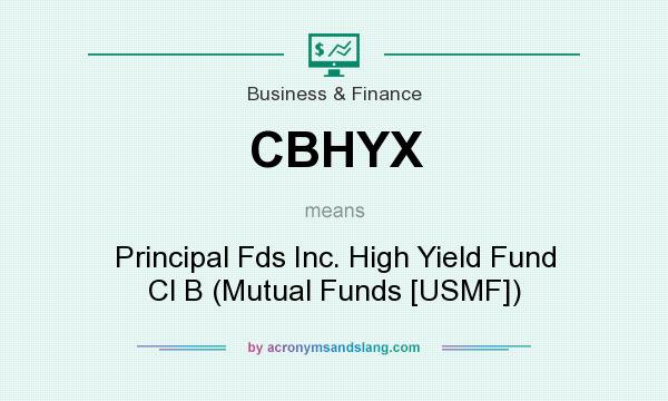 What does CBHYX mean? It stands for Principal Fds Inc. High Yield Fund Cl B (Mutual Funds [USMF])