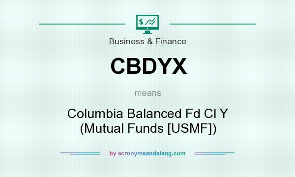 What does CBDYX mean? It stands for Columbia Balanced Fd Cl Y (Mutual Funds [USMF])