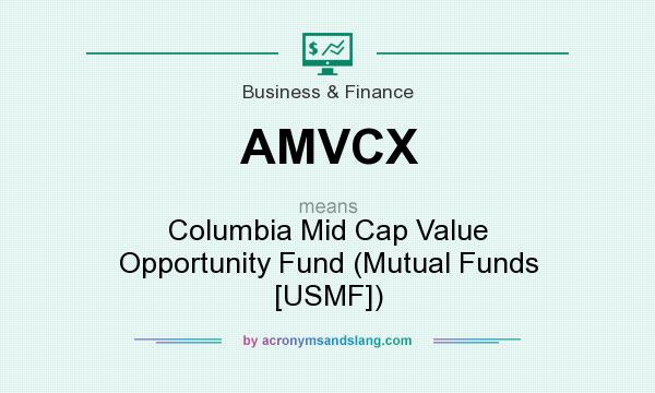 What does AMVCX mean? It stands for Columbia Mid Cap Value Opportunity Fund (Mutual Funds [USMF])