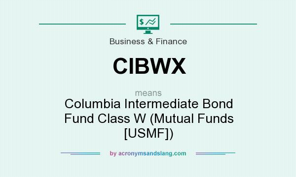 What does CIBWX mean? It stands for Columbia Intermediate Bond Fund Class W (Mutual Funds [USMF])