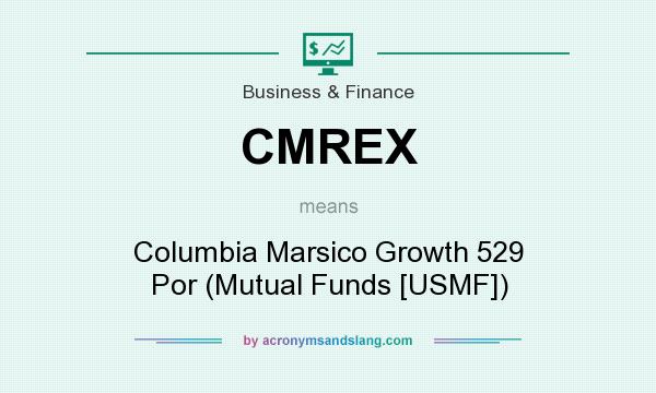 What does CMREX mean? It stands for Columbia Marsico Growth 529 Por (Mutual Funds [USMF])
