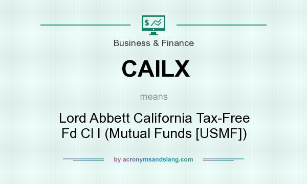 What does CAILX mean? It stands for Lord Abbett California Tax-Free Fd Cl I (Mutual Funds [USMF])