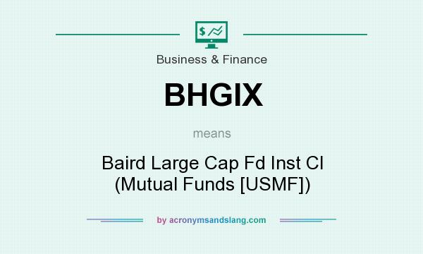 What does BHGIX mean? It stands for Baird Large Cap Fd Inst Cl (Mutual Funds [USMF])
