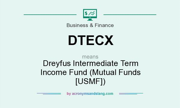 What does DTECX mean? It stands for Dreyfus Intermediate Term Income Fund (Mutual Funds [USMF])