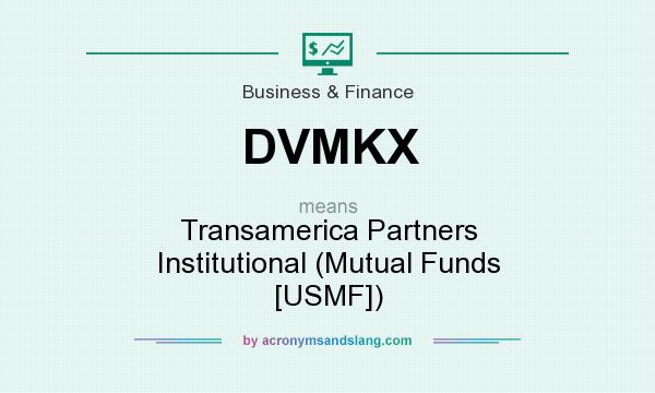 What does DVMKX mean? It stands for Transamerica Partners Institutional (Mutual Funds [USMF])