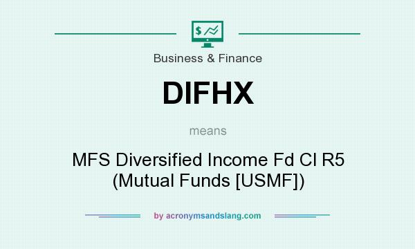 What does DIFHX mean? It stands for MFS Diversified Income Fd Cl R5 (Mutual Funds [USMF])