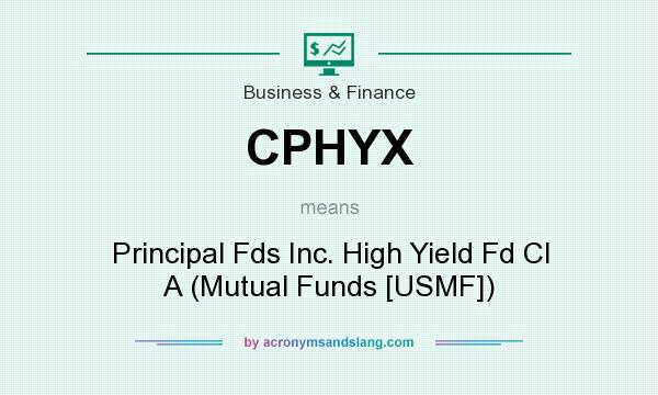 What does CPHYX mean? It stands for Principal Fds Inc. High Yield Fd Cl A (Mutual Funds [USMF])