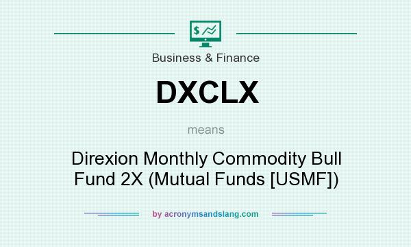 What does DXCLX mean? It stands for Direxion Monthly Commodity Bull Fund 2X (Mutual Funds [USMF])