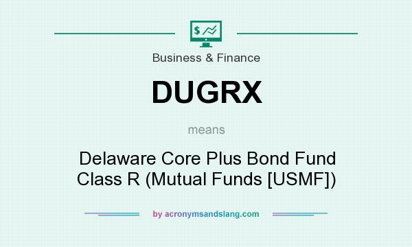 What does DUGRX mean? It stands for Delaware Core Plus Bond Fund Class R (Mutual Funds [USMF])