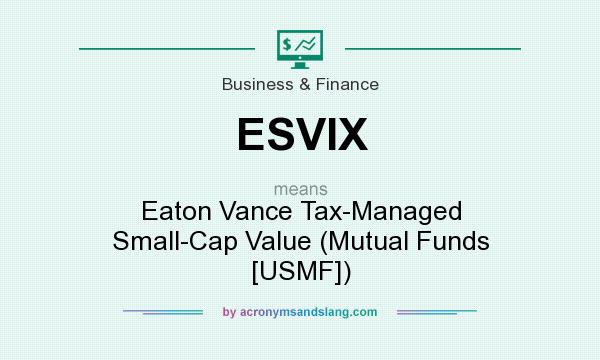 What does ESVIX mean? It stands for Eaton Vance Tax-Managed Small-Cap Value (Mutual Funds [USMF])