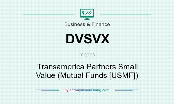 What does DVSVX mean? It stands for Transamerica Partners Small Value (Mutual Funds [USMF])